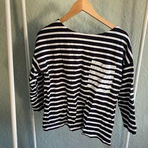 Kate Spade Striped Long Sleeved Tee
